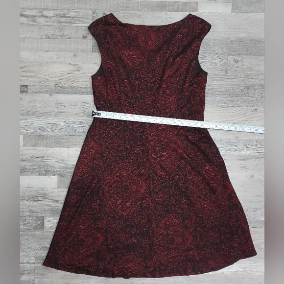 Black Label Red and Black Lace Dress Size 12 - Picture 4 of 4